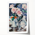 Modern Wall Art: Pink Roses in Vase - Elegant Contemporary Print