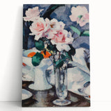 Modern Wall Art: Pink Roses in Vase - Elegant Contemporary Print