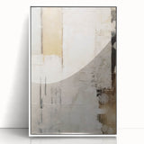 Framed abstract wall art with colorful, dynamic strokes in white acrylic, showcasing a modern design that enhances contemporary interior decor.