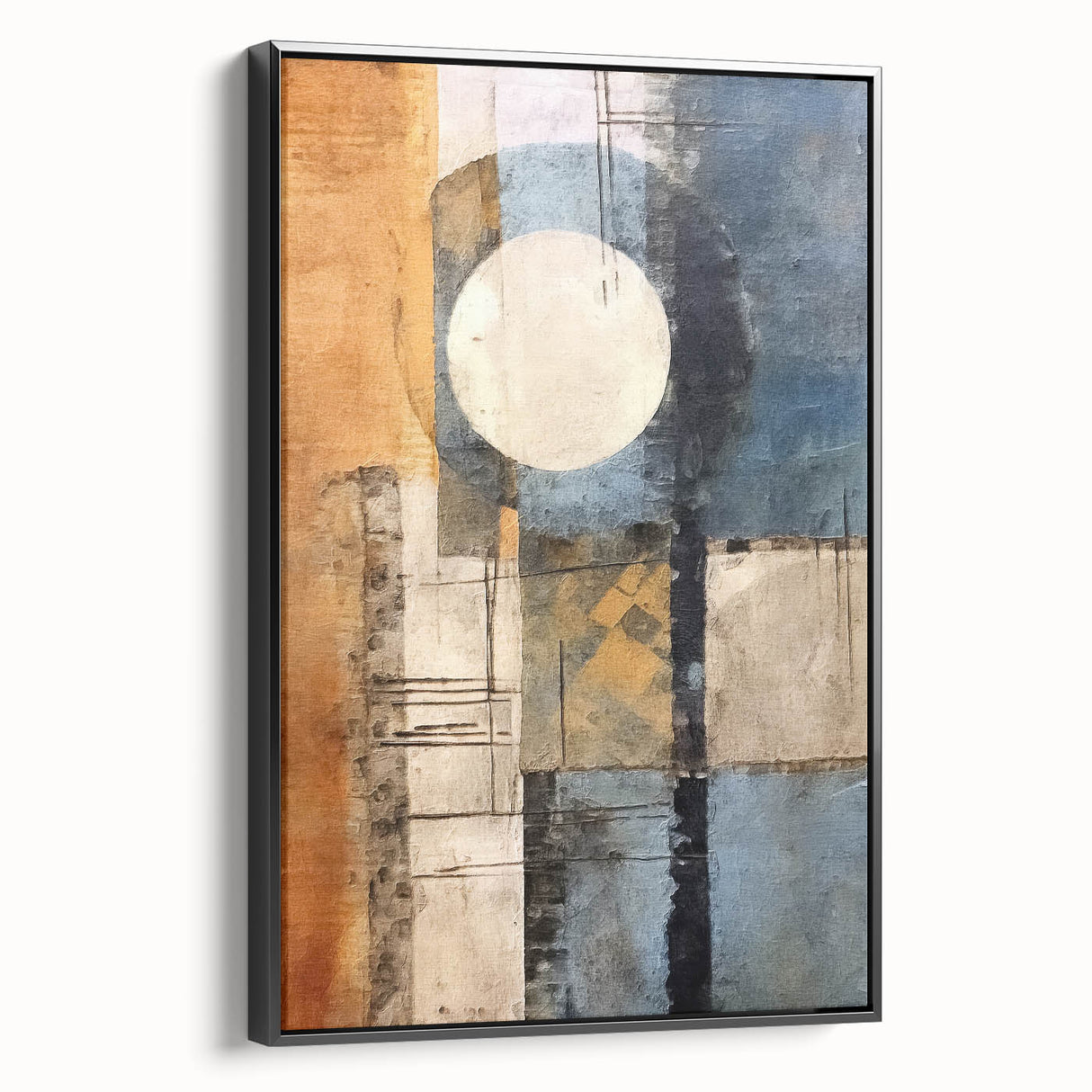 Framed canvas wall art showcasing abstract strokes in black and white, presented in a sleek design that enhances modern home decor aesthetics.