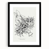 Modern Wall Art: Basket of Flowers - Minimalist Monochrome Print