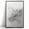 Modern Wall Art: Basket of Flowers - Minimalist Monochrome Print