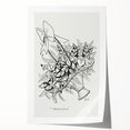 Modern Wall Art: Basket of Flowers - Minimalist Monochrome Print