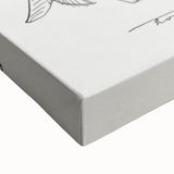 Modern Wall Art: Basket of Flowers - Minimalist Monochrome Print