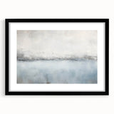 Abstract wall art featuring vibrant strokes in black, white, and gold, framed with a sleek mat, ideal for modern home decor. The piece showcases a contemporary design perfect for enhancing any living space's aesthetic.