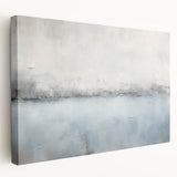 Abstract strokes wall art on stretched canvas showcasing vibrant colors and dynamic patterns, perfect for modern home decor. Side view highlights the canvas edges.