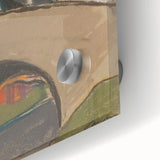 Modern Wall Art: Zolo Palugyay's Village Bridge Over a River