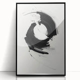 Minimalist Canvas Art for Dining Area - Black & White Abstract