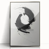 Minimalist Canvas Art for Dining Area - Black & White Abstract