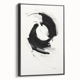 Minimalist Canvas Art for Dining Area - Black & White Abstract