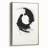 Minimalist Canvas Art for Dining Area - Black & White Abstract