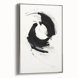 Minimalist Canvas Art for Dining Area - Black & White Abstract