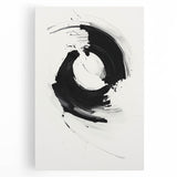 Minimalist Canvas Art for Dining Area - Black & White Abstract