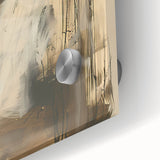 Elegant Woman Living Room Wall Art – Beige & Brown Abstract Canvas