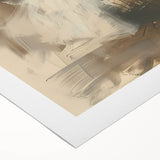 Elegant Woman Living Room Wall Art – Beige & Brown Abstract Canvas