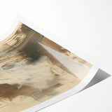 Elegant Woman Living Room Wall Art – Beige & Brown Abstract Canvas