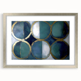 Abstract geometric frame with a silver mat, showcasing a modern design perfect for contemporary decor, emphasizing clean lines and sophisticated elegance.