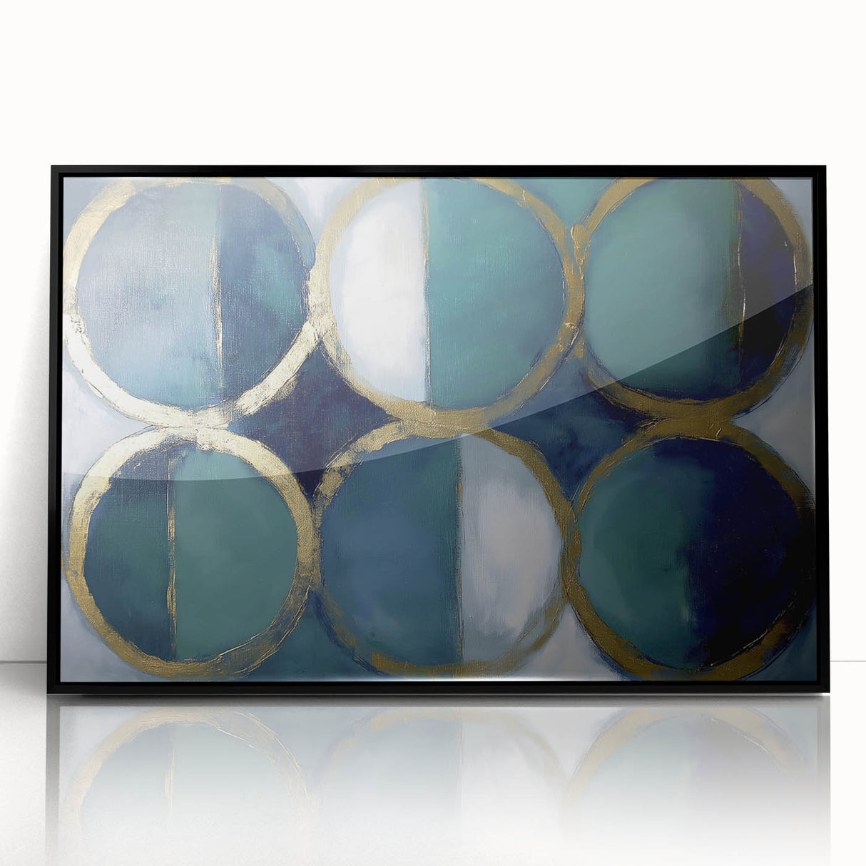Framed abstract geometric acrylic art in black, showcasing sharp angles and modern design, ideal for contemporary home decor and wall aesthetics.