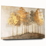 Abstract landscape wall art in vibrant colors displayed in an acrylic glass frame, showcasing a modern design that enhances contemporary decor. Ideal for home or office.