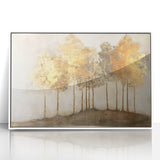 Framed acrylic wall art depicting an abstract landscape in soft pastel colors, showcasing a serene nature scene with gentle curves, ideal for modern home decor.
