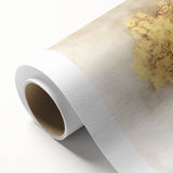 Abstract landscape wall art on rolled canvas, showcasing vibrant colors of blue, green, and orange with fluid shapes, perfect for modern home decor.