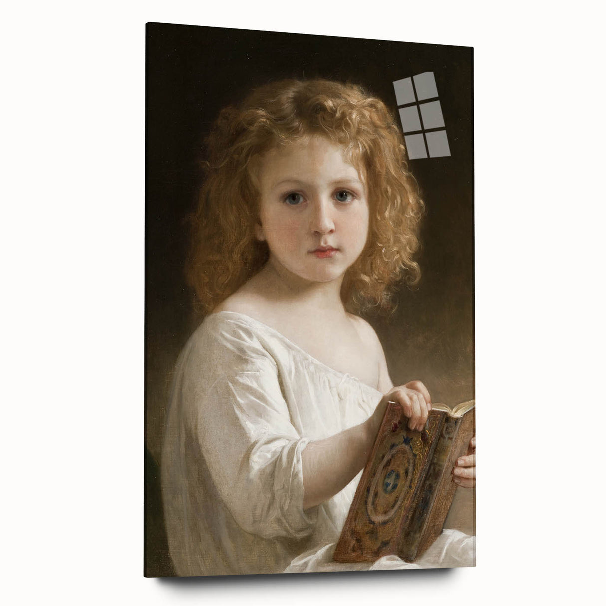 Classic Neoclassical Portrait Art Print - The Story Book by Bouguereau