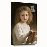 Classic Neoclassical Portrait Art Print - The Story Book by Bouguereau