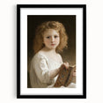Classic Neoclassical Portrait Art Print - The Story Book by Bouguereau
