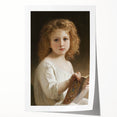 Classic Neoclassical Portrait Art Print - The Story Book by Bouguereau