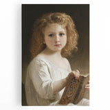 Classic Neoclassical Portrait Art Print - The Story Book by Bouguereau