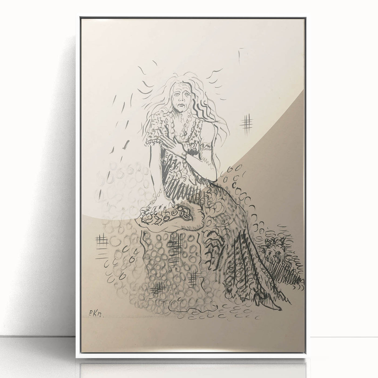 Expressionist Art: Fairy by Arnold Peter Weisz-Kubínčan Canvas Print