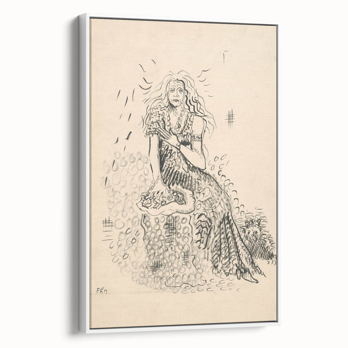Expressionist Art: Fairy by Arnold Peter Weisz-Kubínčan Canvas Print