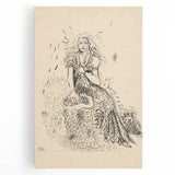 Expressionist Art: Fairy by Arnold Peter Weisz-Kubínčan Canvas Print