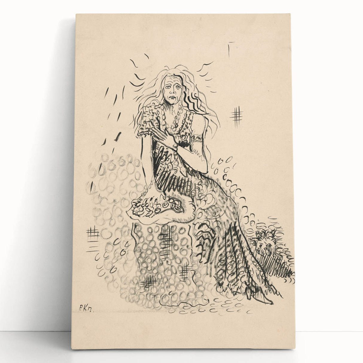 Expressionist Art: Fairy by Arnold Peter Weisz-Kubínčan Canvas Print