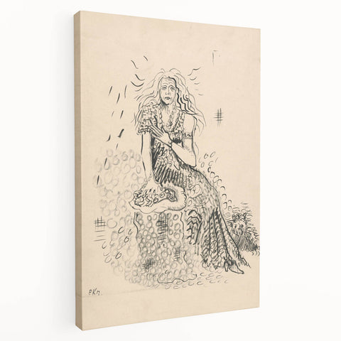 Expressionist Art: Fairy by Arnold Peter Weisz-Kubínčan Canvas Print