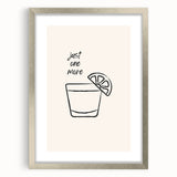 Extra large abstract art print in textured style, featuring a blend of muted earth tones, framed in silver.