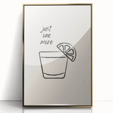 Art deco poster featuring vibrant cocktails, in gold-framed acrylic, ideal for modern bar or dining area decor.