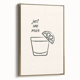 Framed canvas featuring a vintage poster of a landscape painting in black tones, ideal for bedroom wall art.