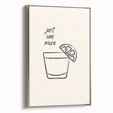 Landscape art painting of colorful food and drinks on a black background, framed canvas, ideal for kitchen wall decor.