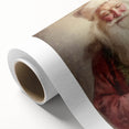 Christmas Wall Art - Santa with Festive Gift Holiday Canvas Print