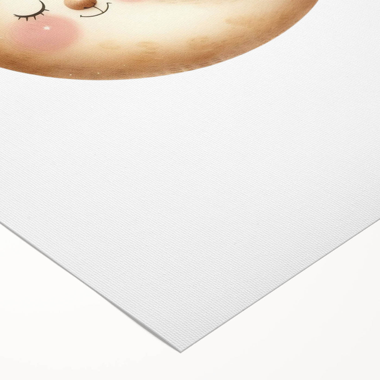 Playroom Wall Art - Sleeping Moon & Bear Kids Room Print