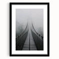 Landscape bridge frame in matte black finish, showcasing a modern design with a sleek front view, ideal for showcasing artwork or photographs, enhancing decor.