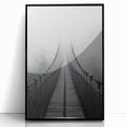 Framed acrylic artwork of a landscape bridge in a black frame, showcasing vibrant colors and intricate details, ideal for modern home decor or office settings.