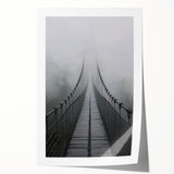 Landscape bridge design rolled print showcasing intricate details and vibrant colors, packaged securely in a cardboard tube for easy transport and display. Perfect for enhancing home decor with a unique artistic touch.