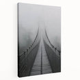 Stretched canvas artwork showcasing a serene landscape bridge view, featuring vibrant colors and intricate details, ideal for home decor or office spaces.