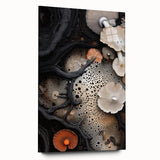 Large abstract wall art on acrylic glass depicting natural close-ups in neutral tones.