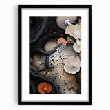 Extra large abstract art print featuring textured, colorful swirls on a framed canvas, ideal for living room decor.