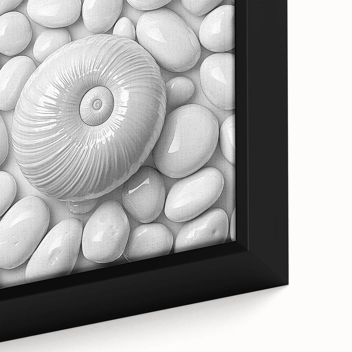 Close-up of textured black wall art featuring colorful abstract elements on a large framed canvas.