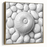 Framed canvas featuring a vintage-style landscape painting in silver and gold, ideal for bedroom wall art.