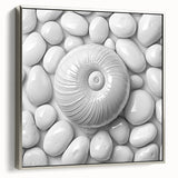 Framed canvas of a vintage-style landscape art painting featuring colorful foliage against a black background.